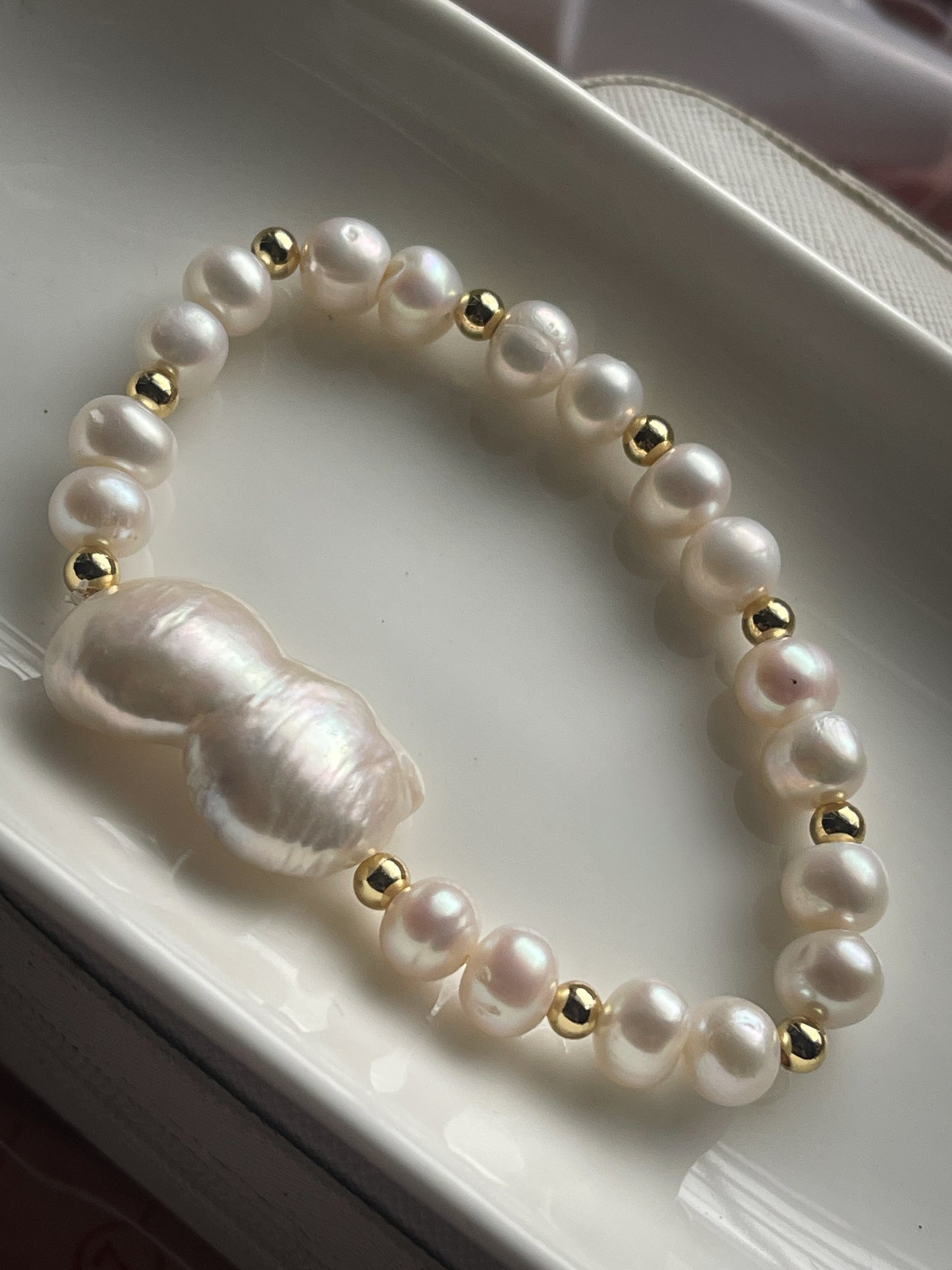 Pulsera perla cultivada