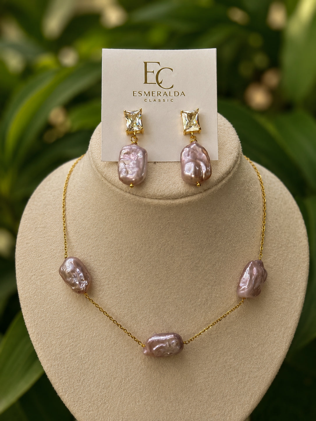 Conjunto perla púrpura