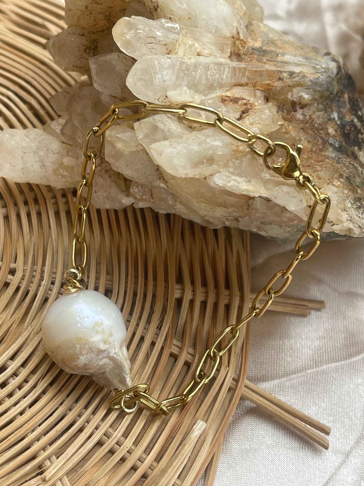 Pulsera de perla barroca