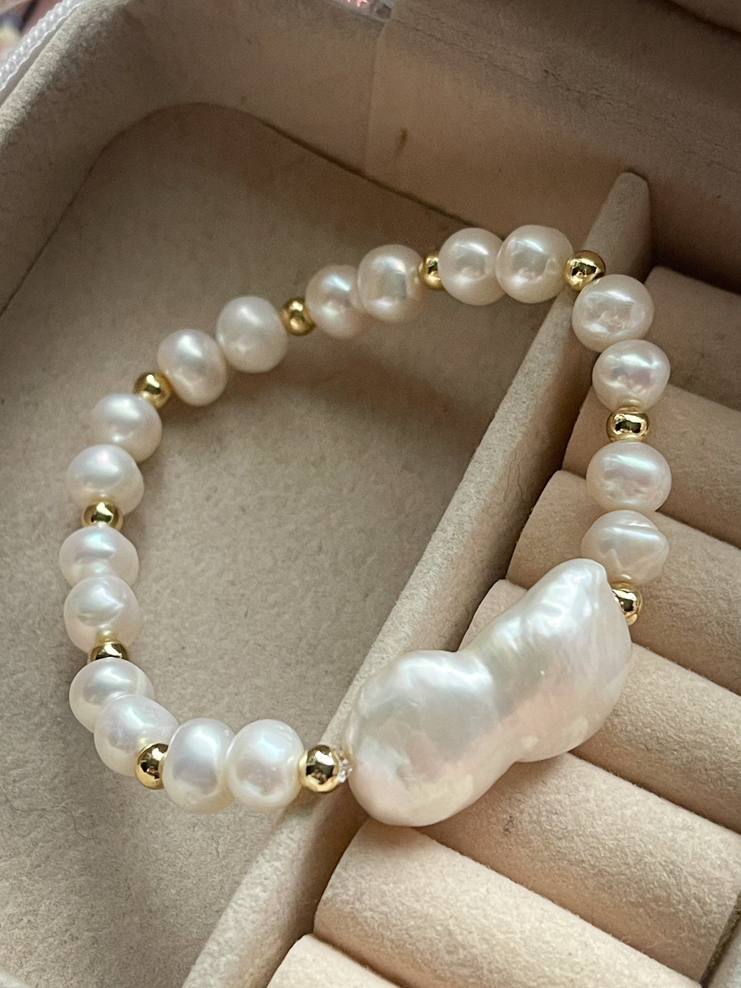 Pulsera perla cultivada