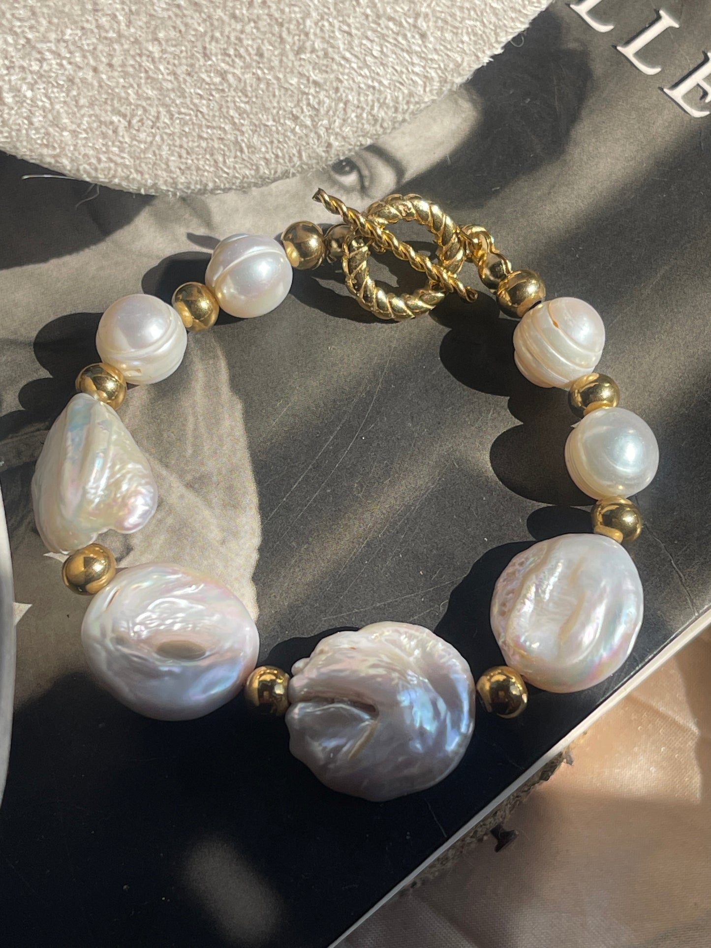 Pulsera de perla barroca