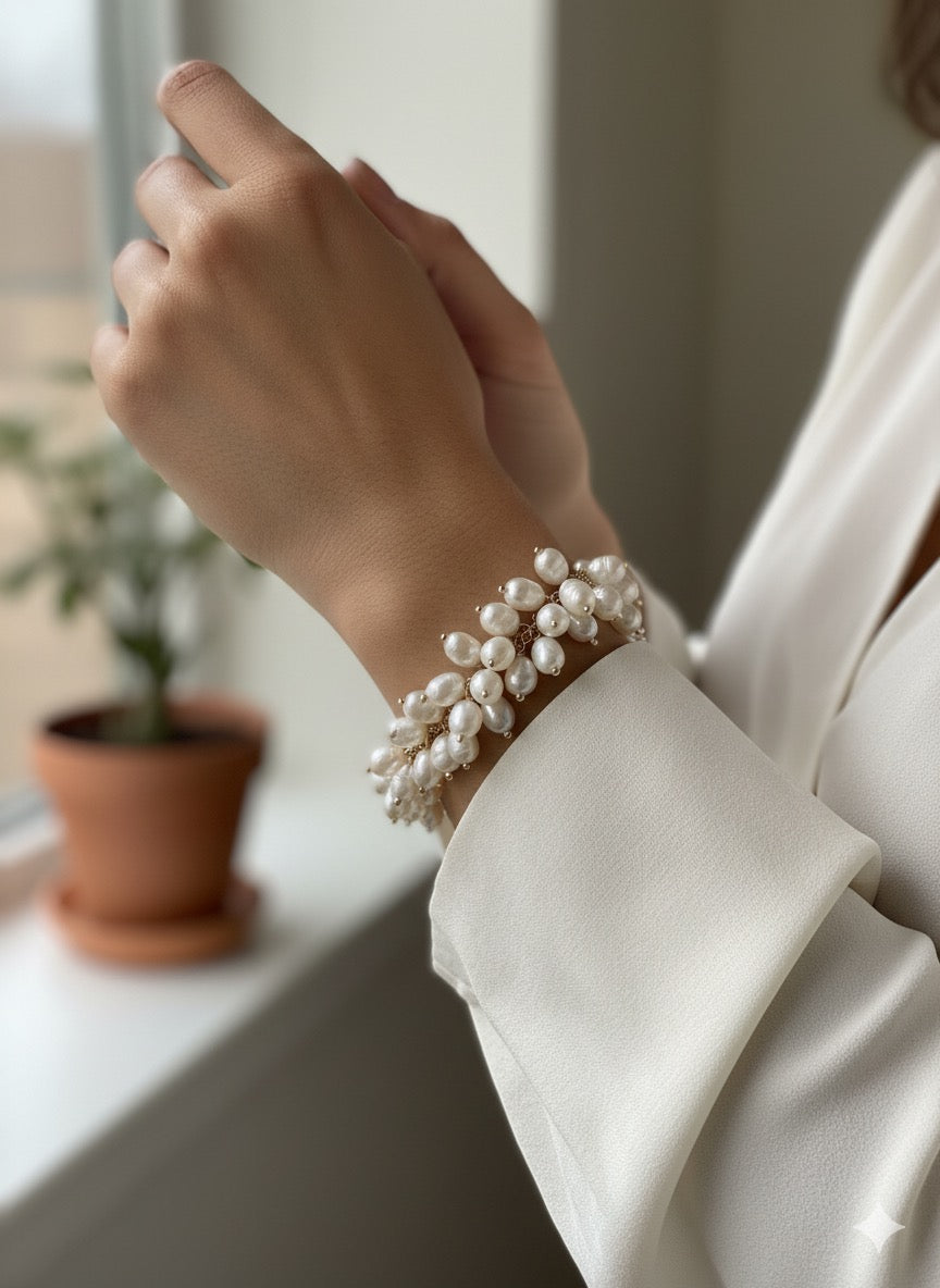 Pulsera de perlas cultivadas