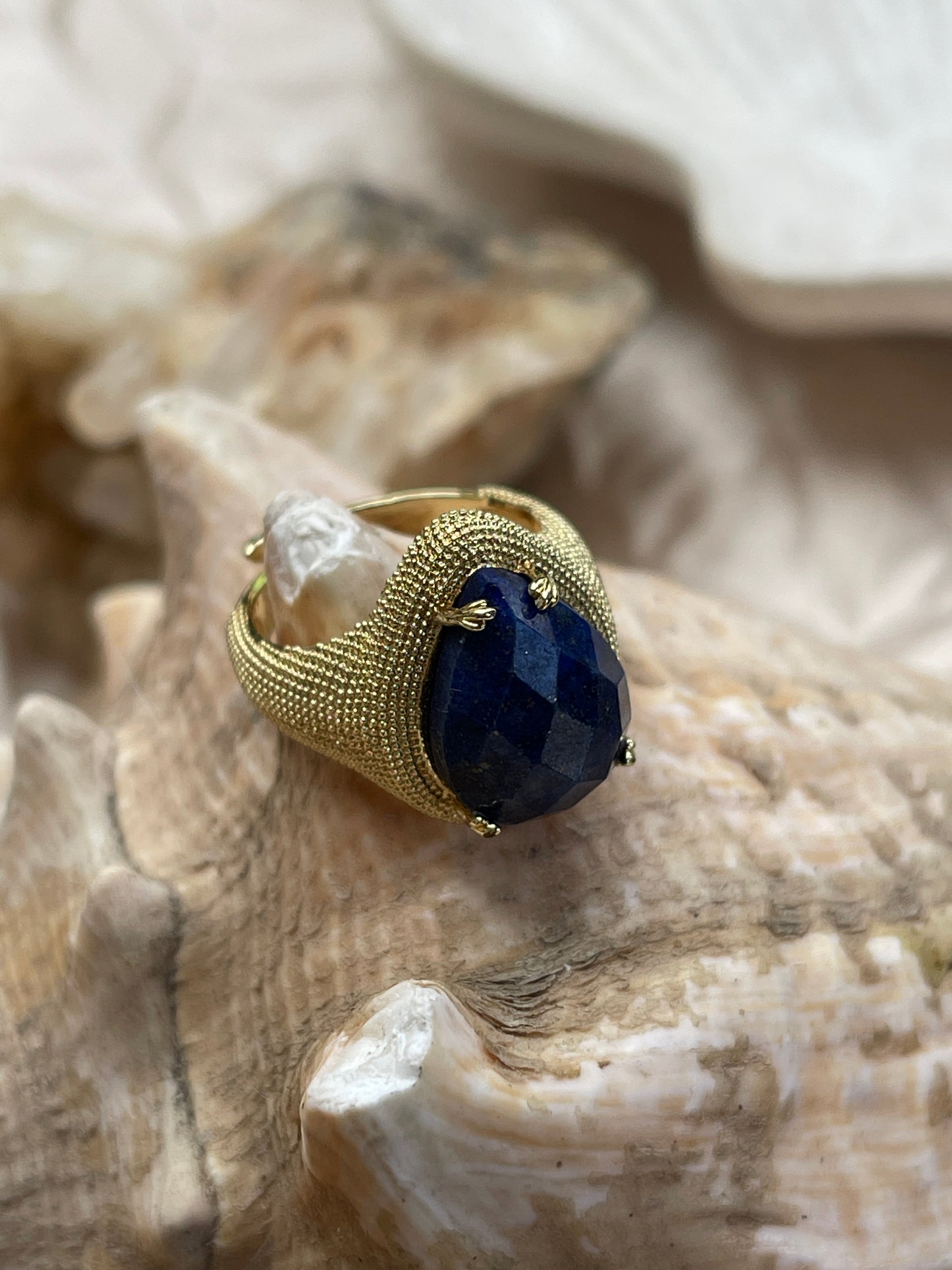 Anillo lápiz lazuli