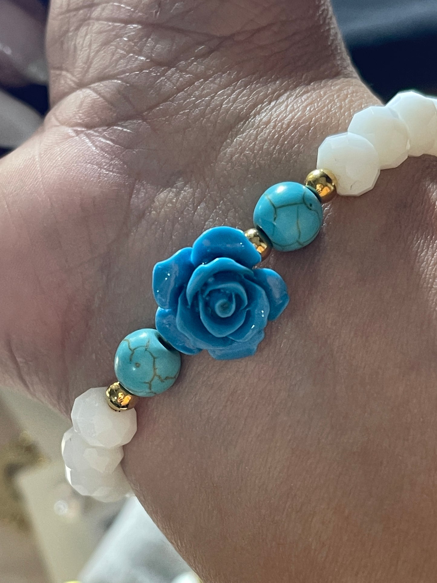 Pulsera flor azul