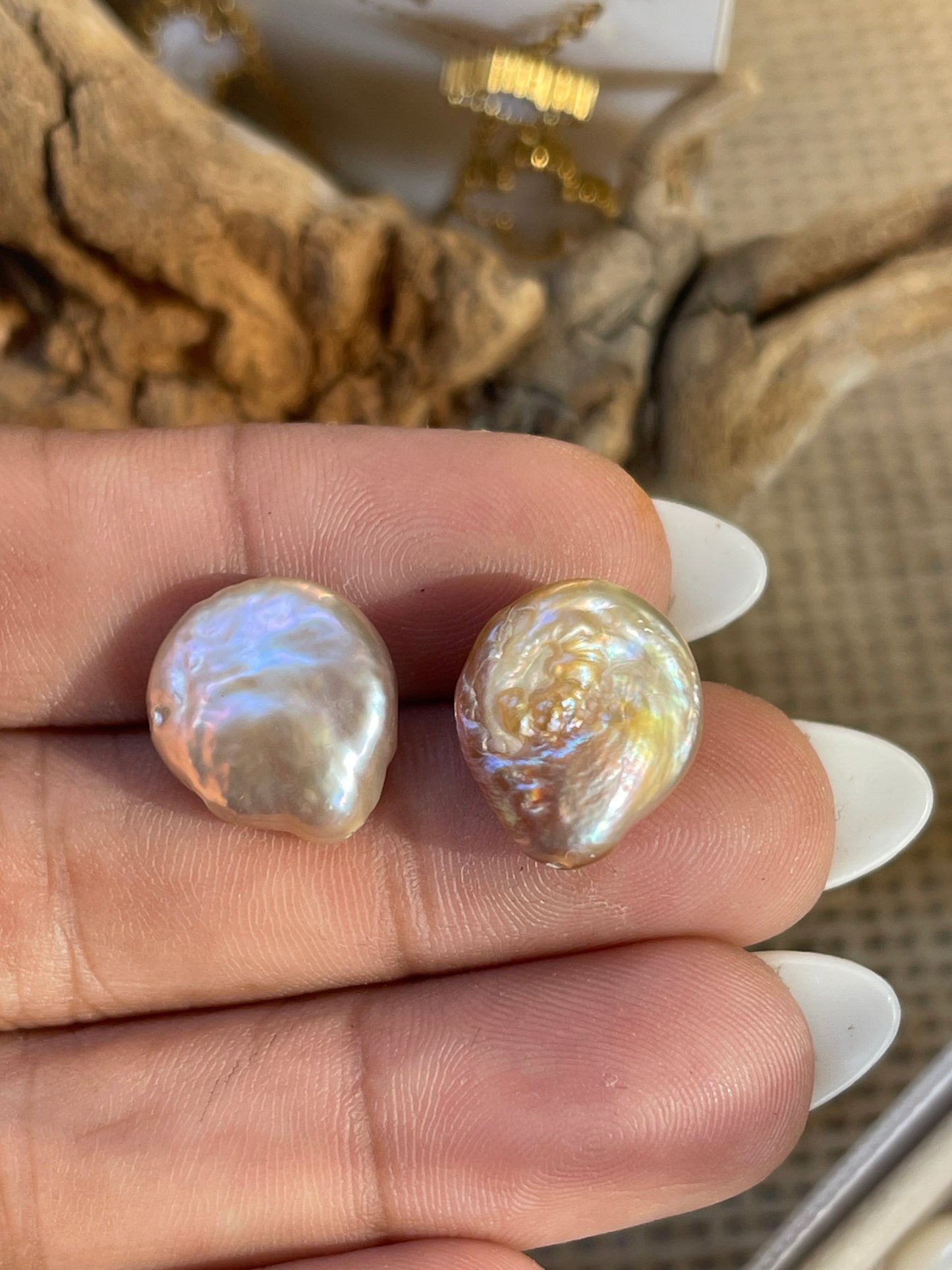 Perla barroca rose gold