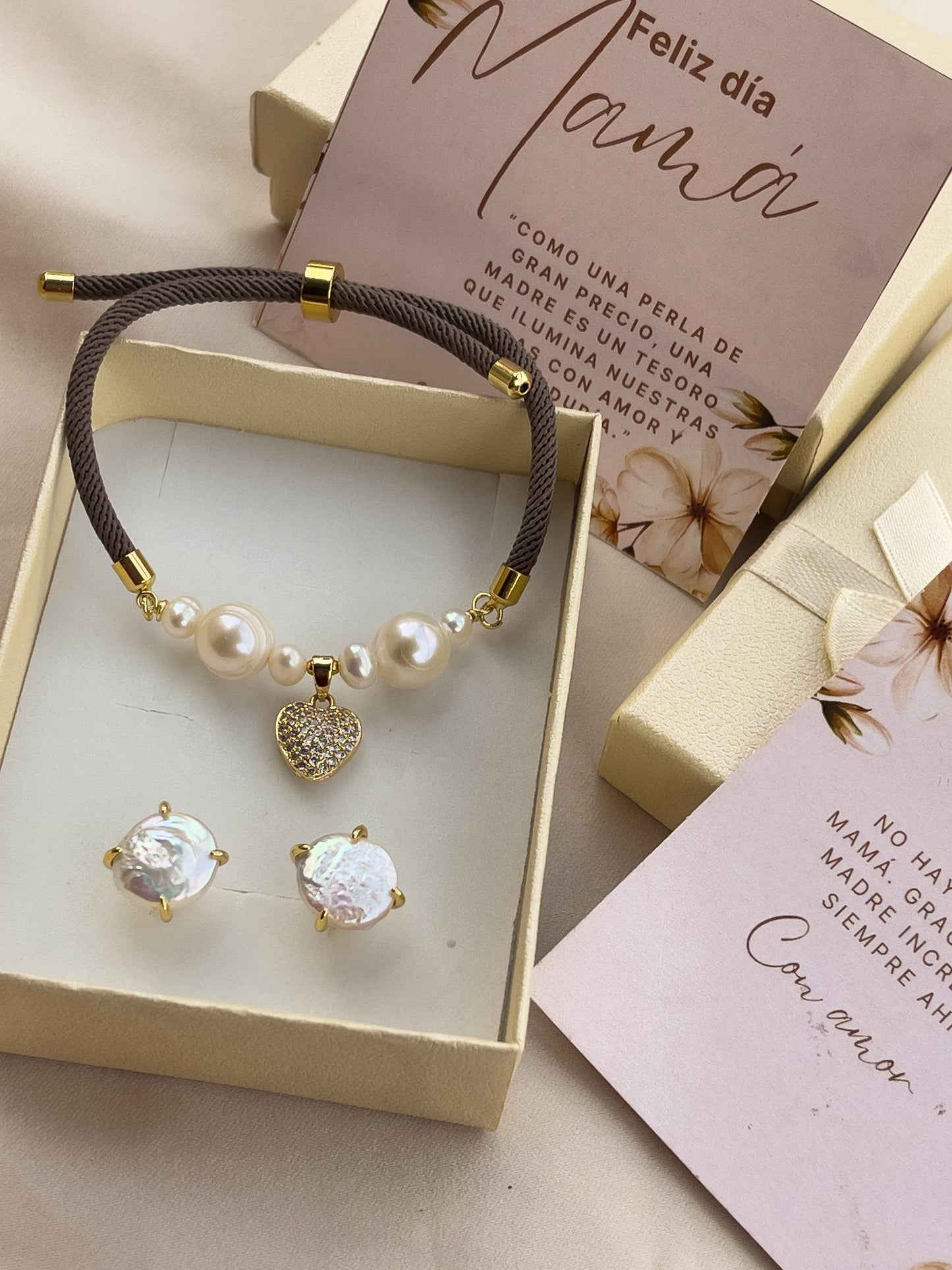 Set corazon y perla