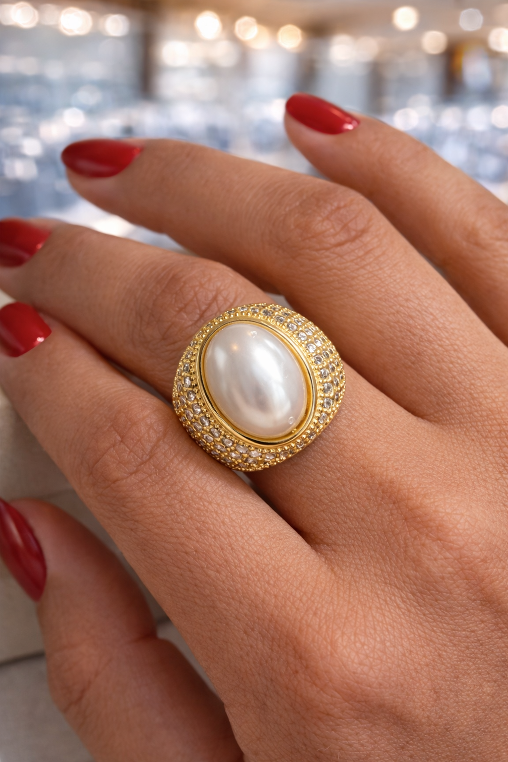 Anillo perla