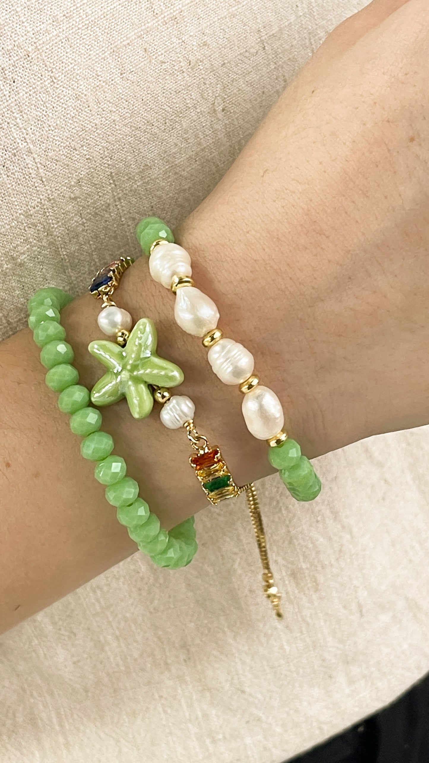 Set pulsera verde