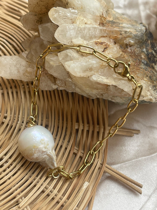 Pulsera de perla barroca