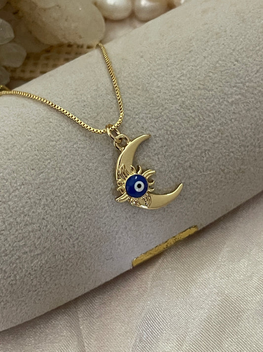 Cadena Luna ojo turco