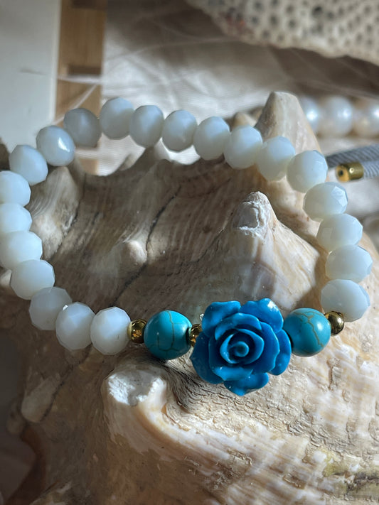 Pulsera flor azul