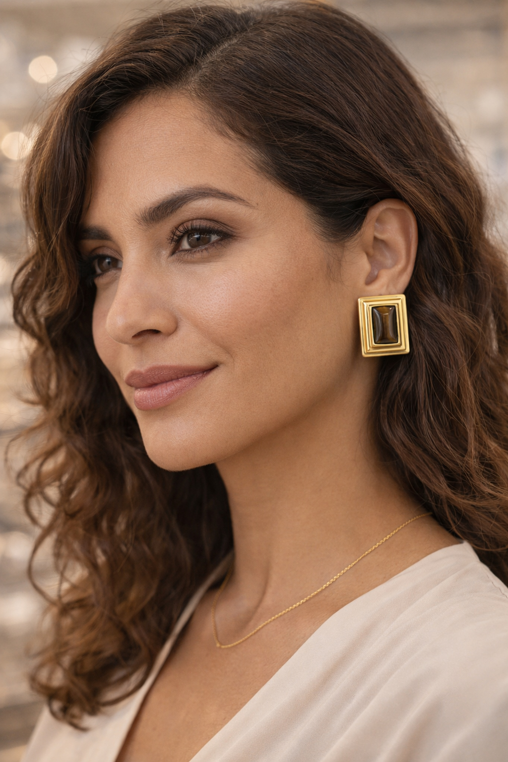 Arete ojo de tigre