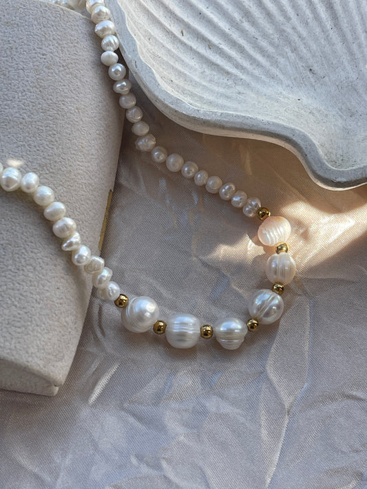 Collar perla redonda