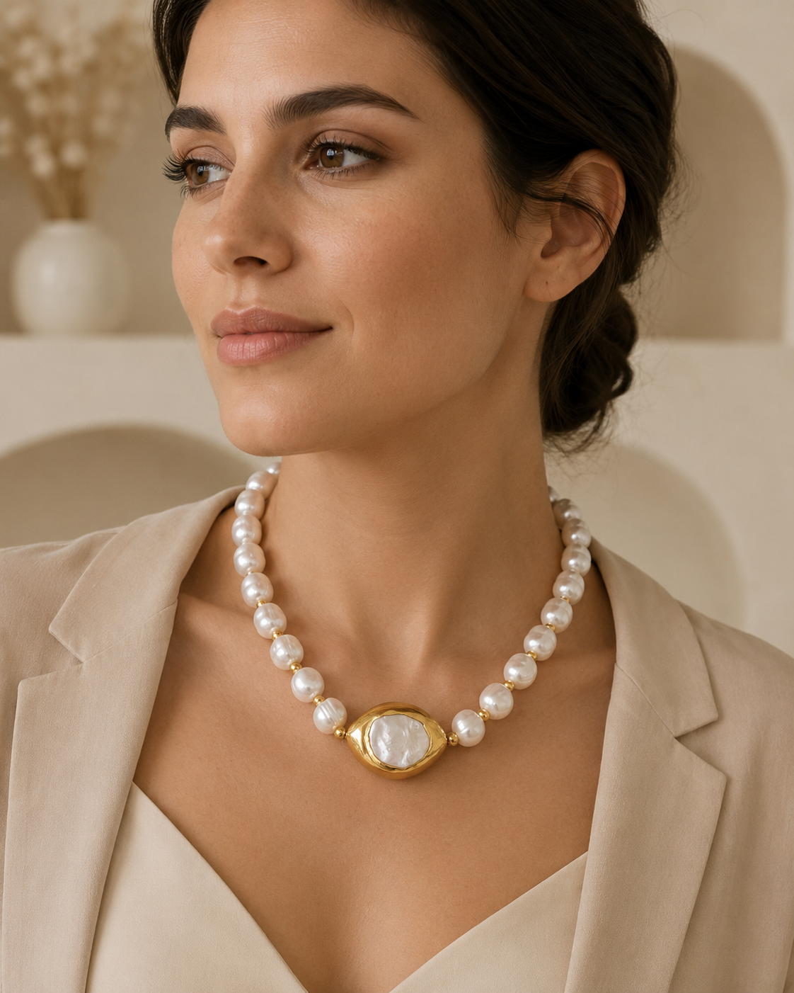 Collar de perla cultivada