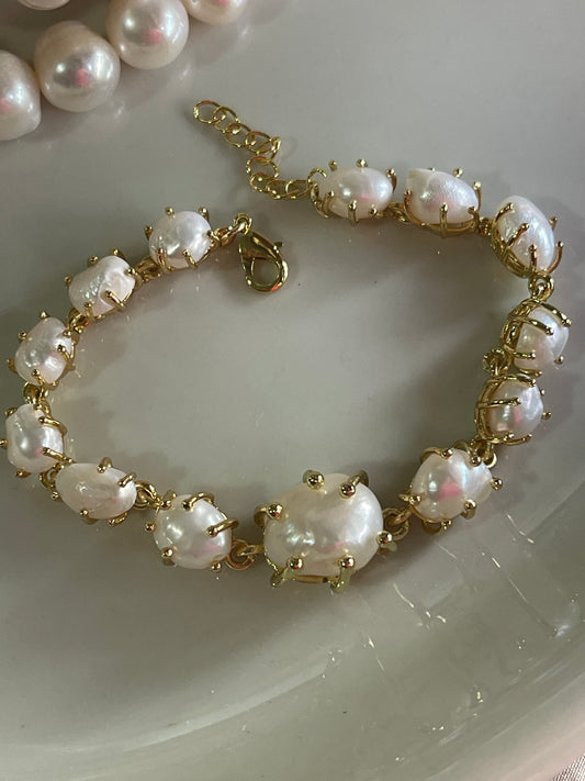 Pulsera de perla barroca