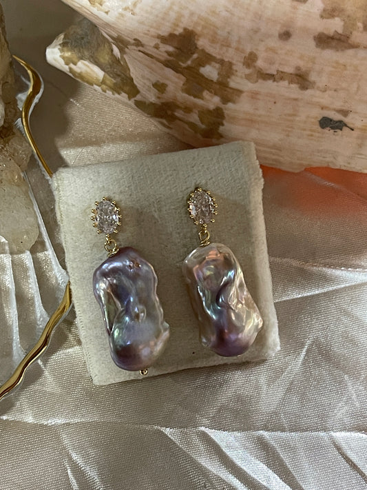 Arete de perla barroca