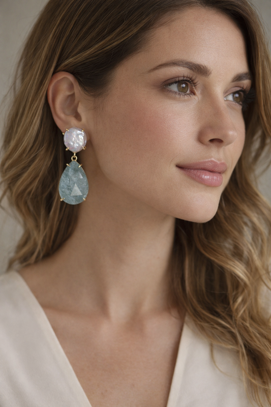 Amazónita y perla barroca