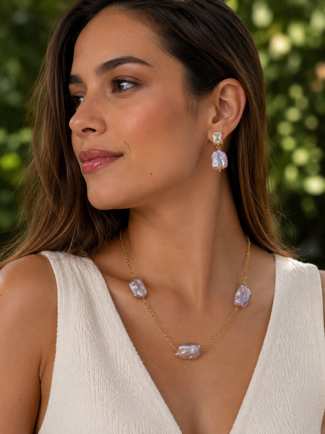 Conjunto perla púrpura