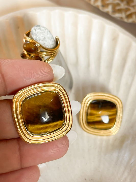 Arete ojo de tigre
