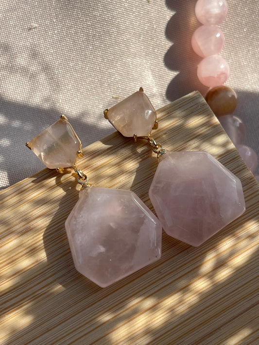 Arete de cuarzo rosa