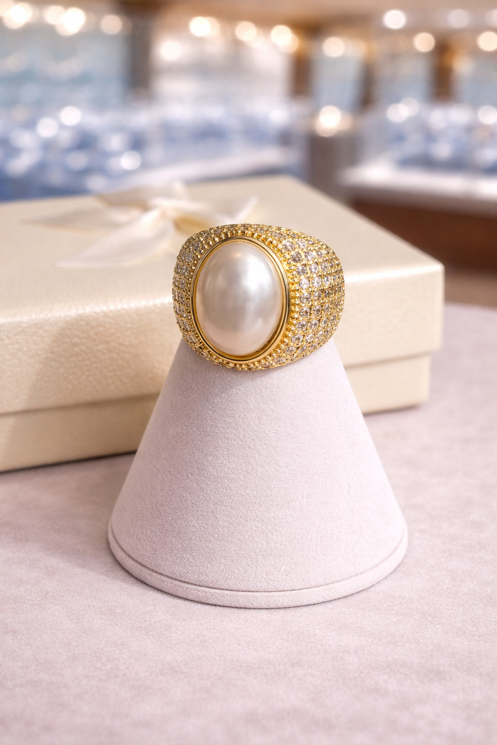 Anillo perla