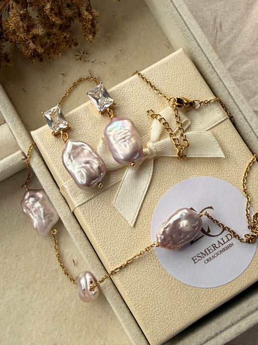 Conjunto perla púrpura