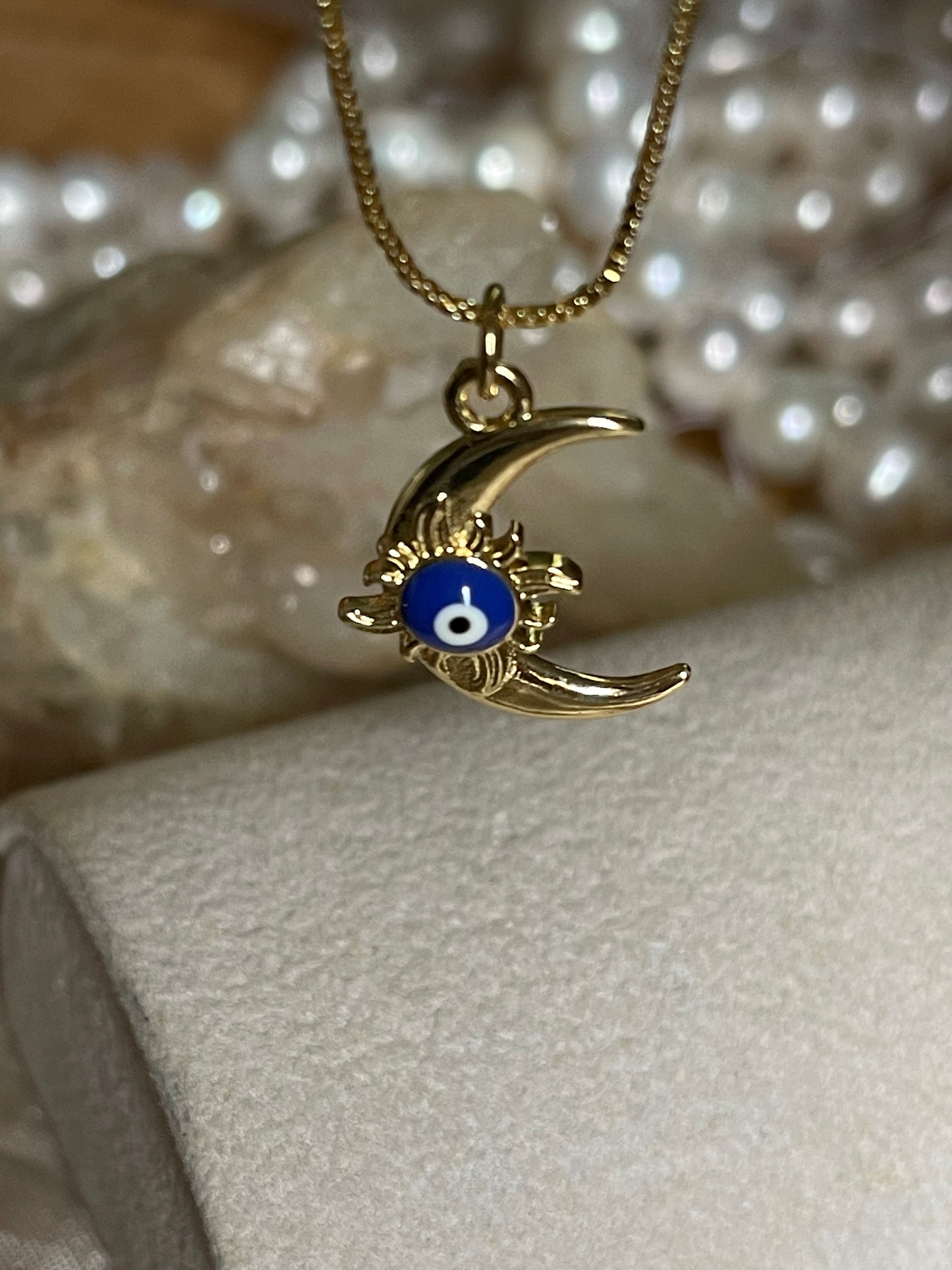 Cadena Luna ojo turco