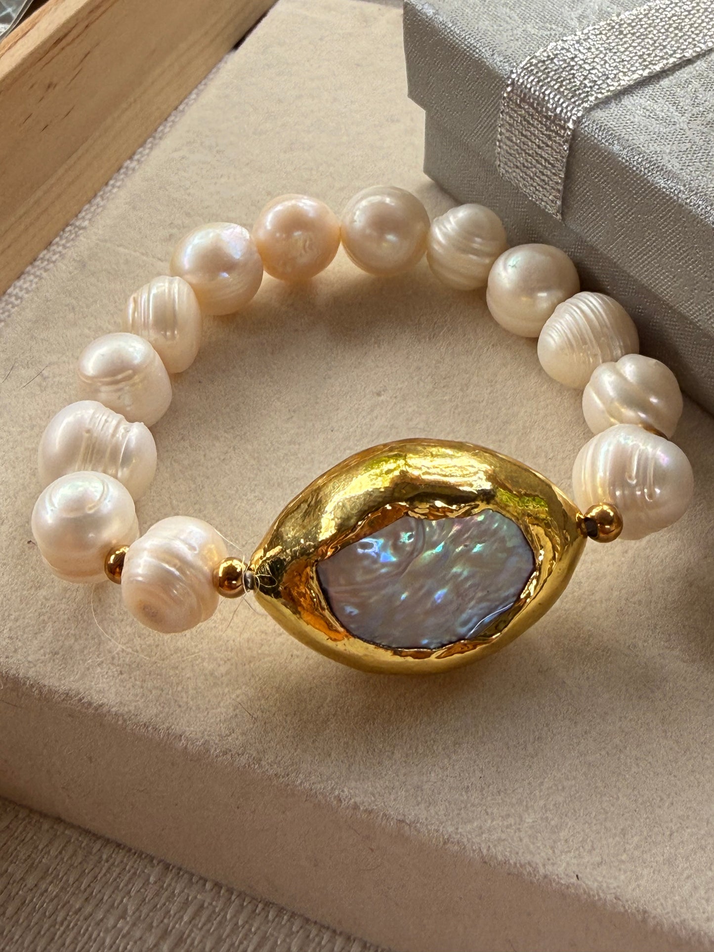 Pulsera de perla cultivada